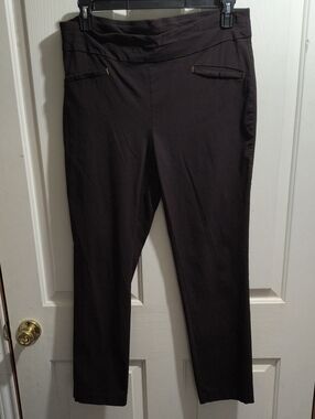 Briggs New York Chocolate Brown Straight Leg Ponte Pants